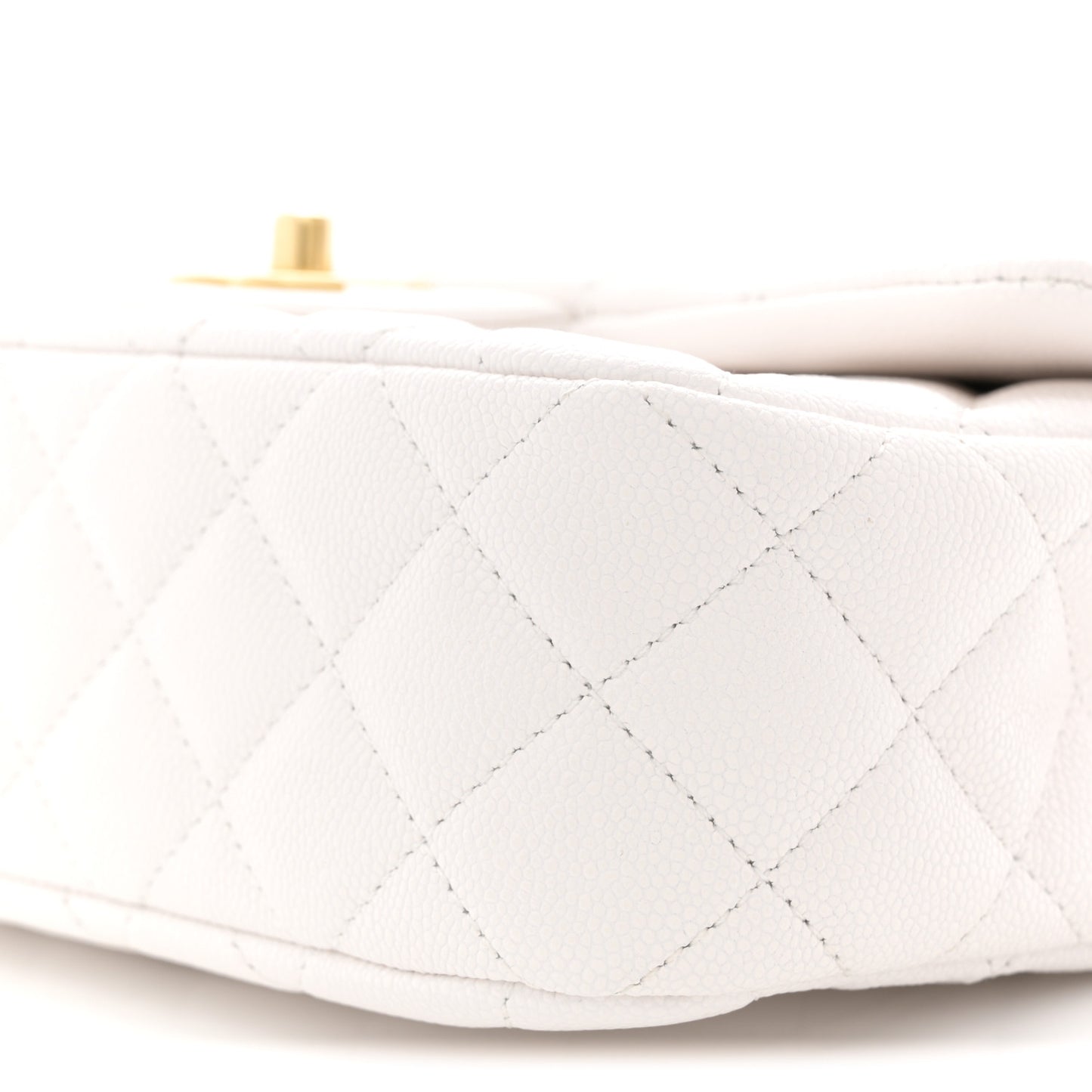 Caviar Quilted Small Handy CC Flap White