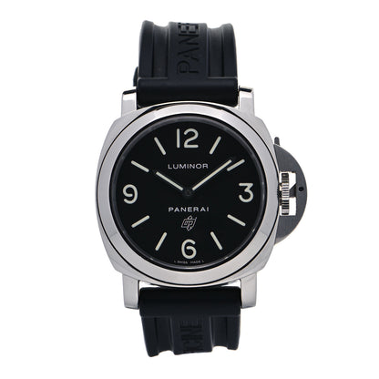 Panerai Stainless Steel Rubber 44mm Luminor Base Logo Manual Winding Watch Black PAM00773 1 of 5
