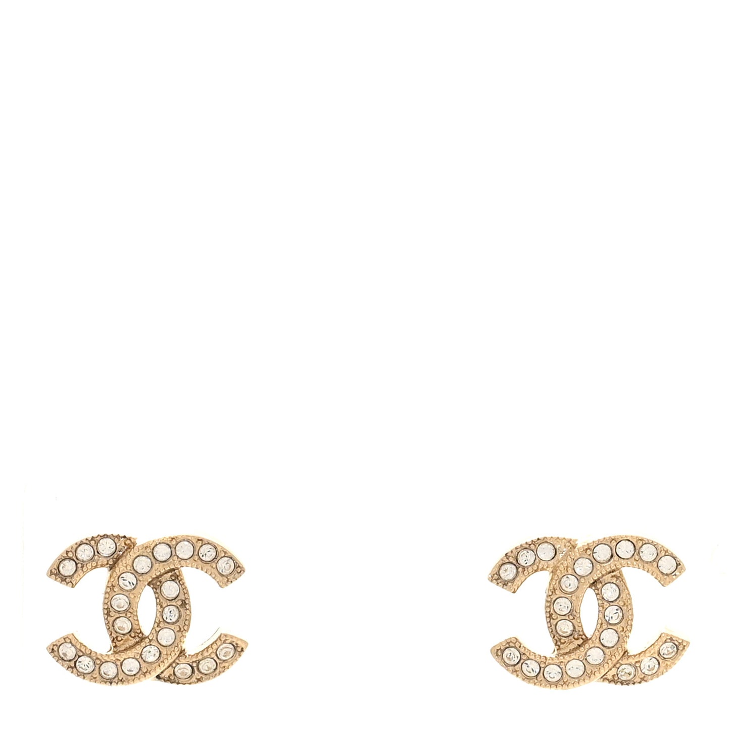 Crystal Mini Timeless CC Earrings Gold