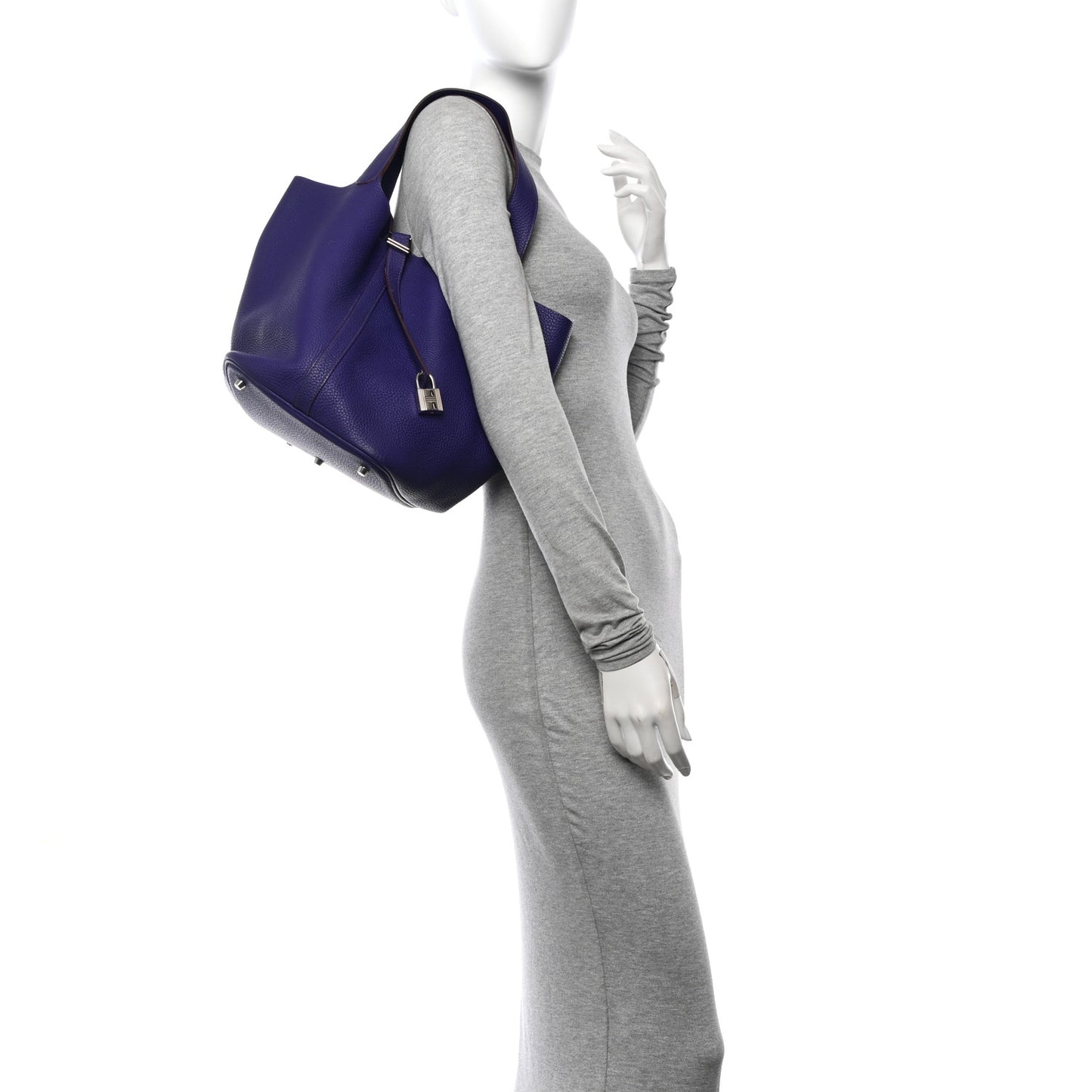 Taurillon Clemence Picotin Lock 26 GM Iris