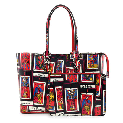 Christian Louboutin Patent Calfskin Small Tarot Cabata Tote Multicolor 1 of 12