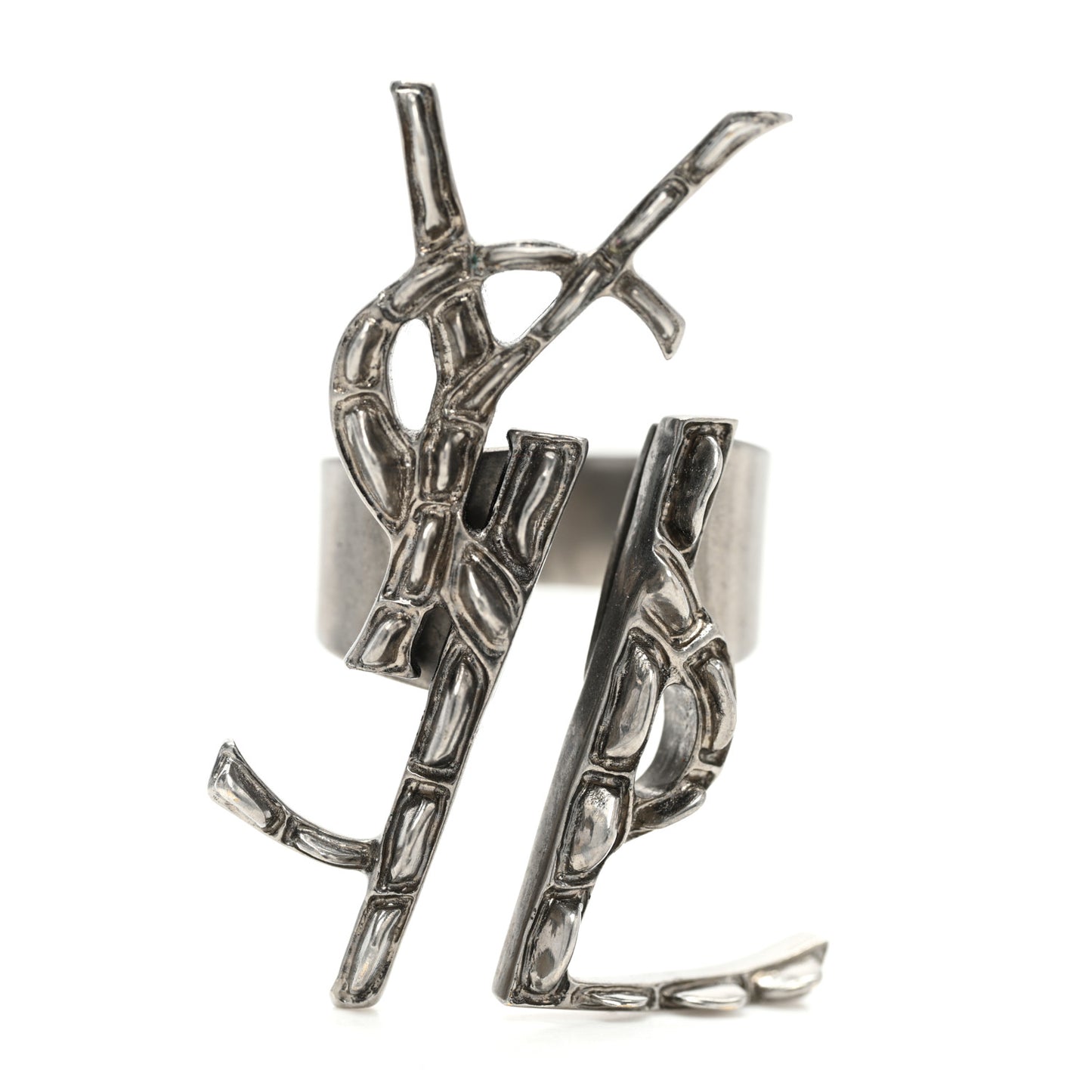 Monogram Ring 49 5 Silver