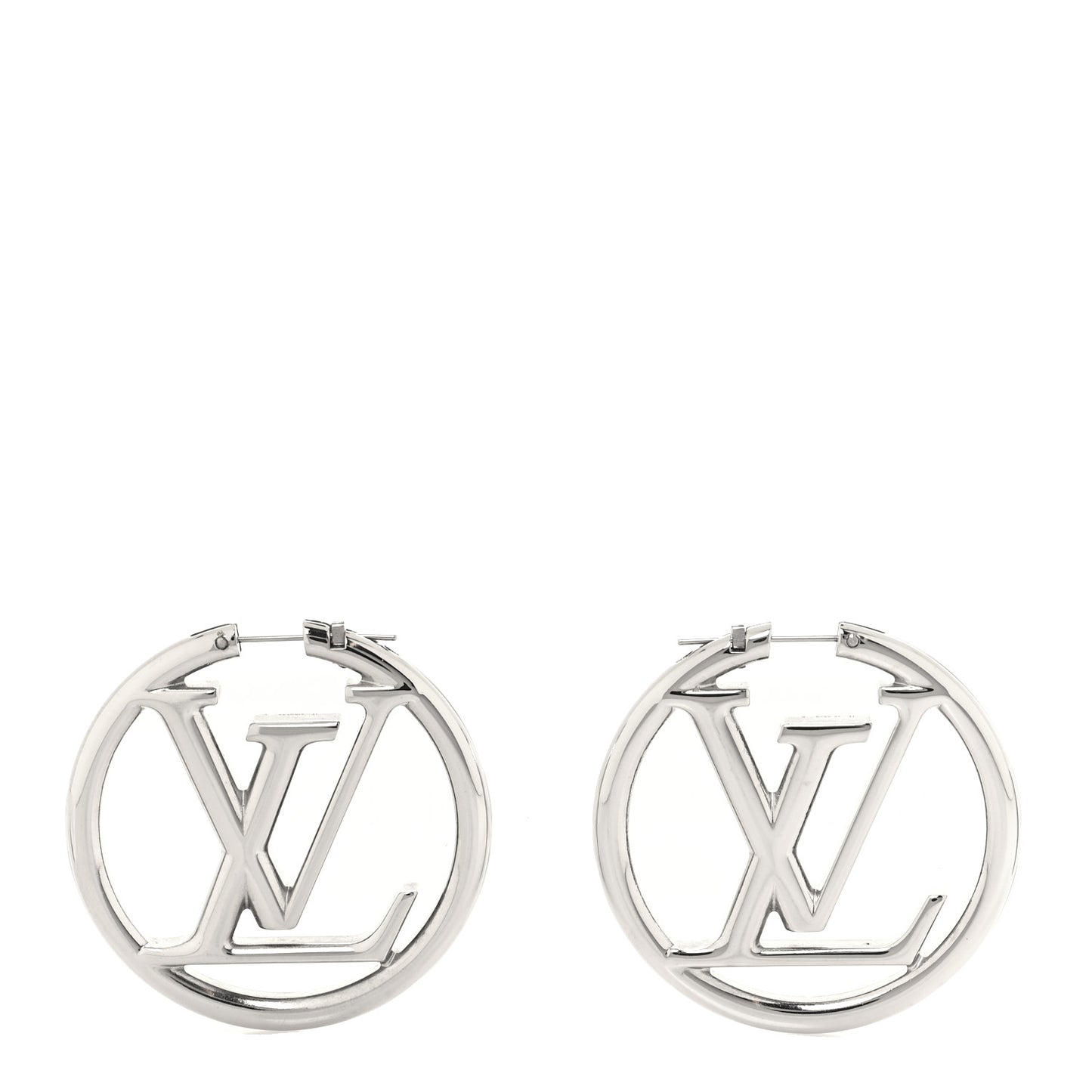 Palladium Louise Hoop Earrings Silver