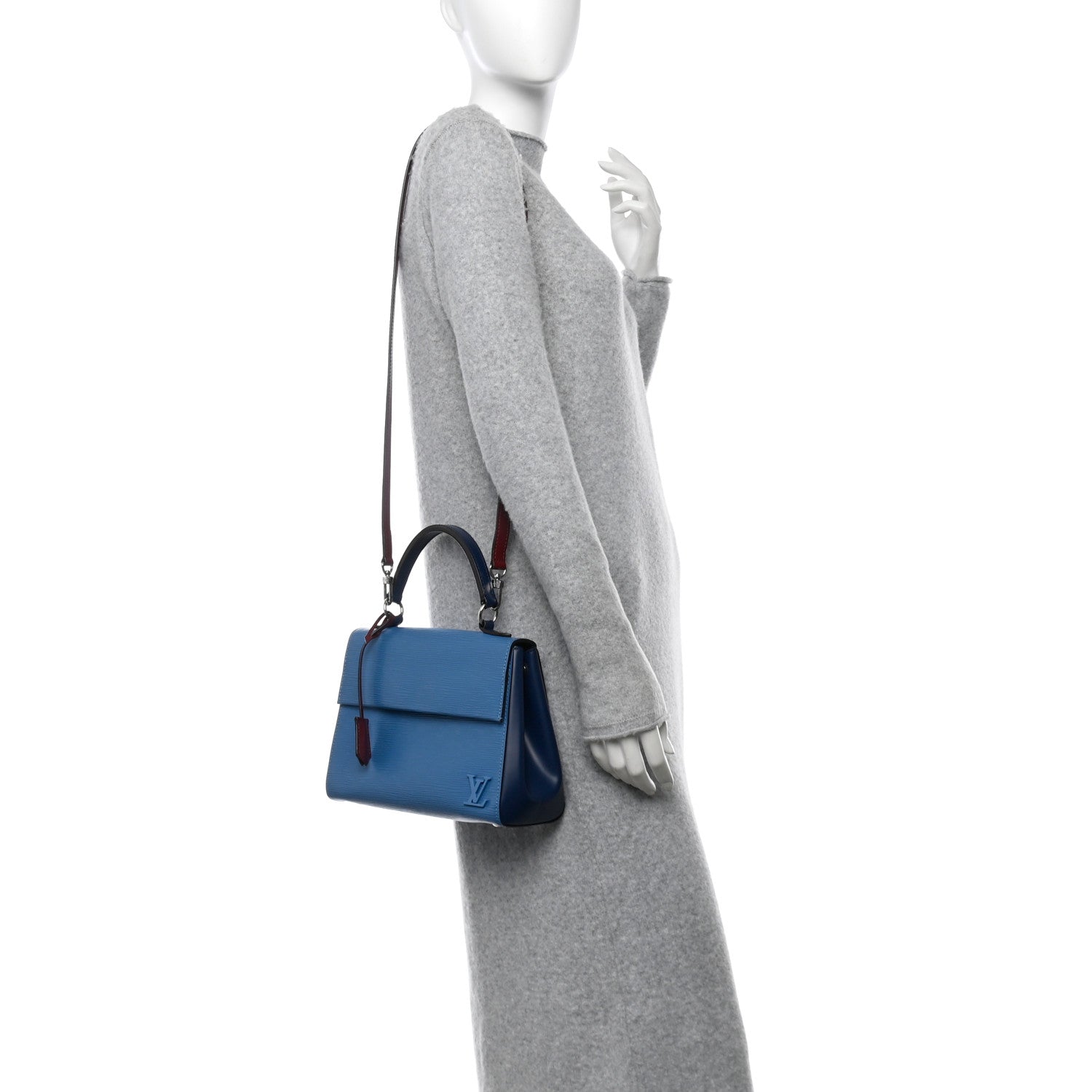 Louis Vuitton Epi Cluny BB Cyan Indigo Fuchsia 2 of 12