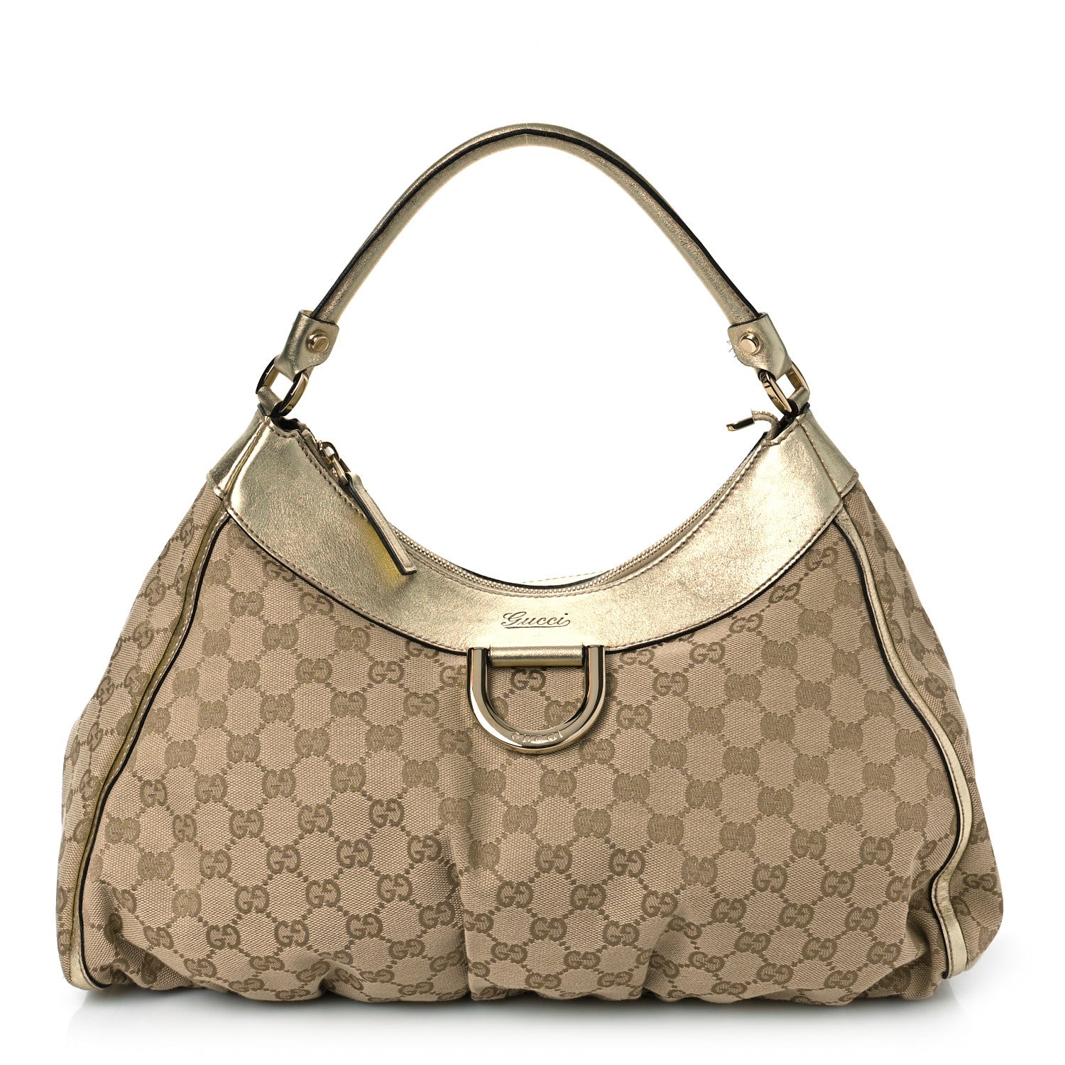 Gucci Monogram Medium D Gold Ring Hobo Gold 1 of 11