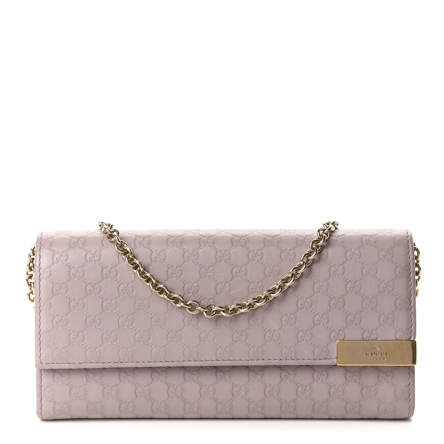 Gucci Soft Microguccissima Dice Chain Wallet Mauve 1 of 11