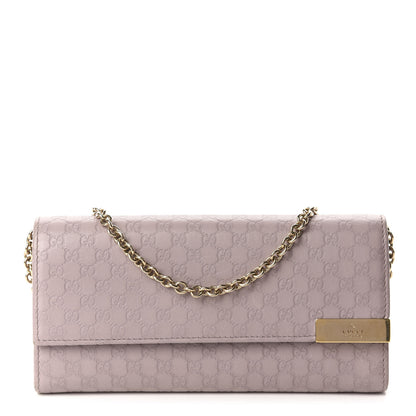 Gucci Soft Microguccissima Dice Chain Wallet Mauve 1 of 11