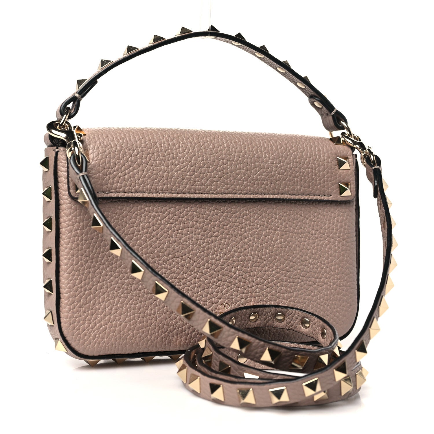Valentino Garavani Grainy Calfskin Rockstud Crossbody Pouch Poudre 3 of 10