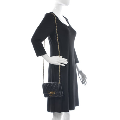 Chanel Lambskin Quilted Golden Class Wallet on Chain WOC Black 2 of 9