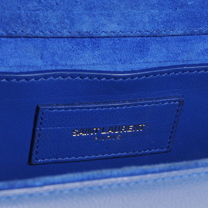 Saint Laurent Textured Leather Small Classic Monogramme Royal Blue 7 of 10