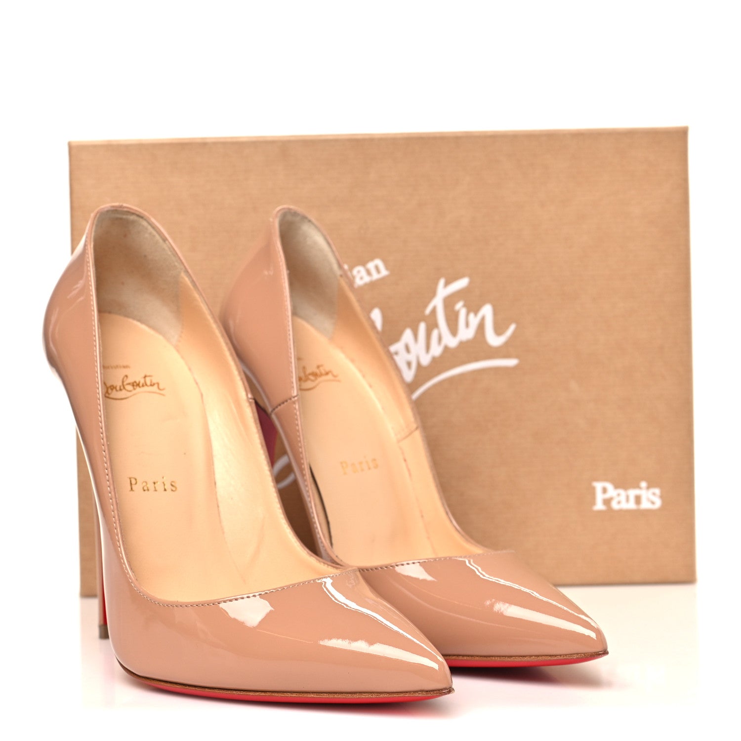 Christian Louboutin Patent So Kate 120 Pumps 38 Nude 9 of 9