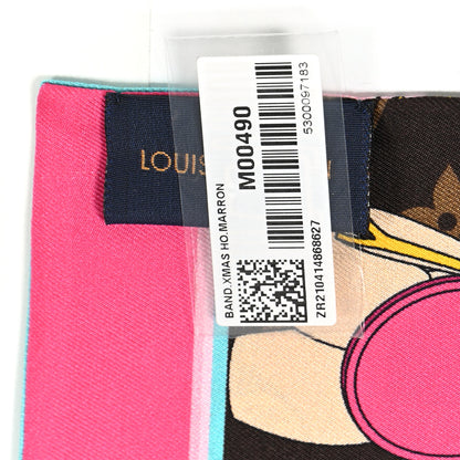 Louis Vuitton Silk Monogram 2021 Hollywood Christmas Animation Bandeau Marron 3 of 6