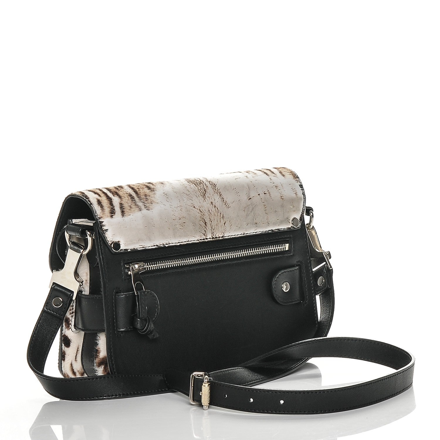 Proenza Schouler Calf Hair Leopard Print Mini PS11 Classic Shoulder Bag Black 3 of 6