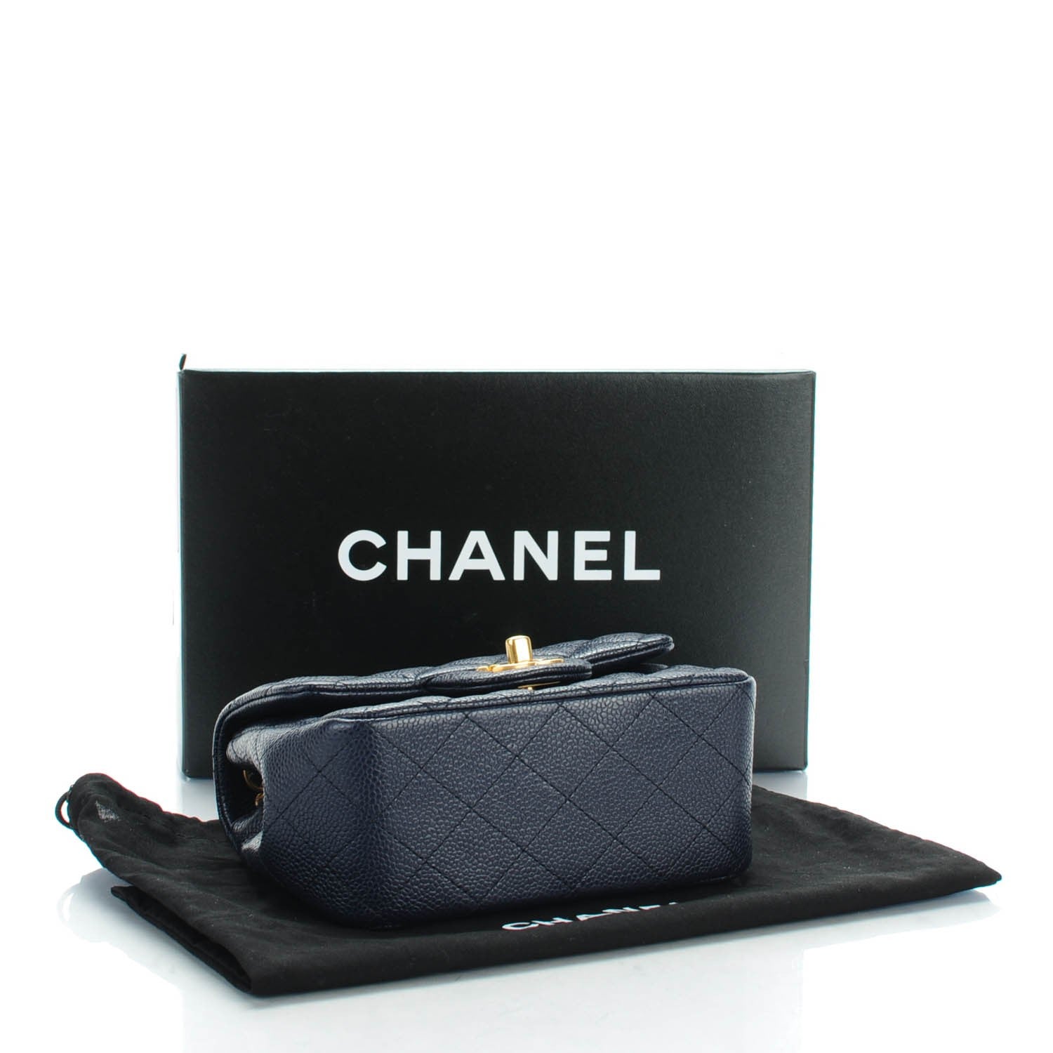 Chanel Caviar Quilted Mini Square Flap Navy 4 of 8