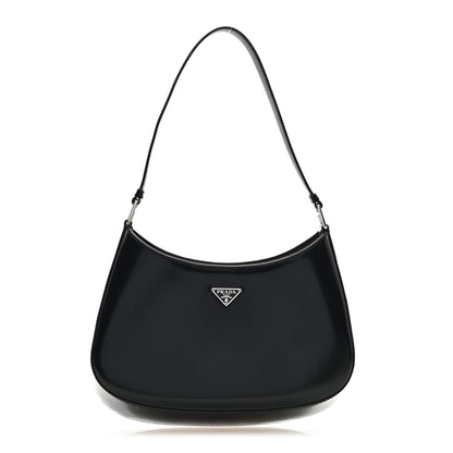 Prada Spazzolato Cleo Shoulder Bag Black 1 of 9