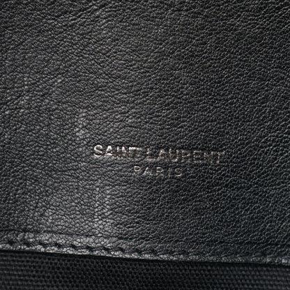 Saint Laurent Berber Chevron Tassel Monogram Large College Bag Black 6 of 12