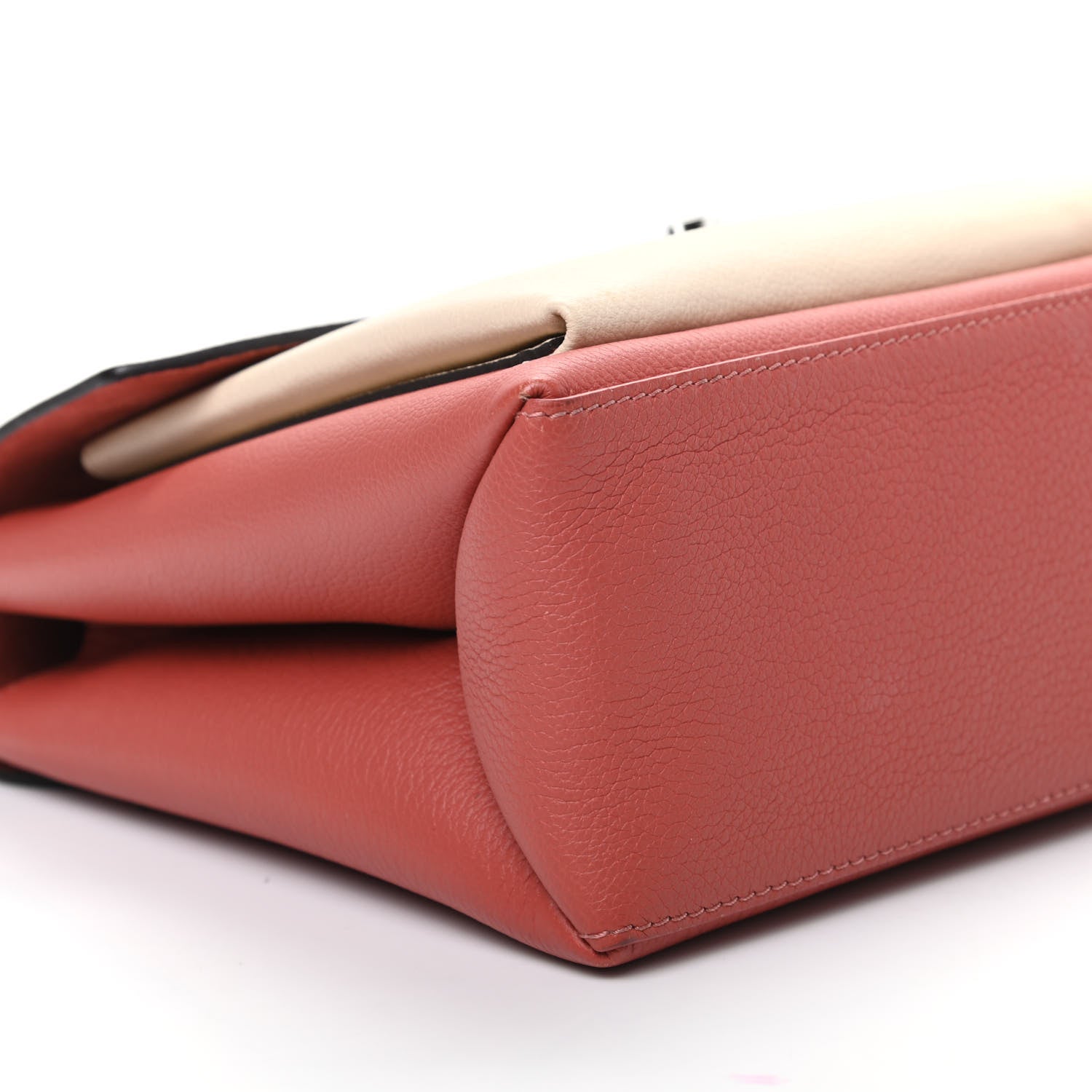 Louis Vuitton Soft Calfskin My Lockme Top Handle Vieux Rose Sesame Creme 7 of 8