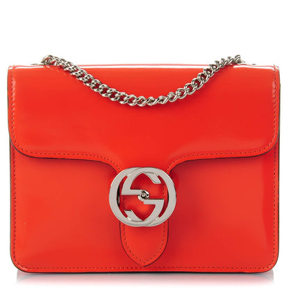 Gucci Shade Lux Calfskin Small Interlocking Shoulder Bag New Dark Orange 1 of 7