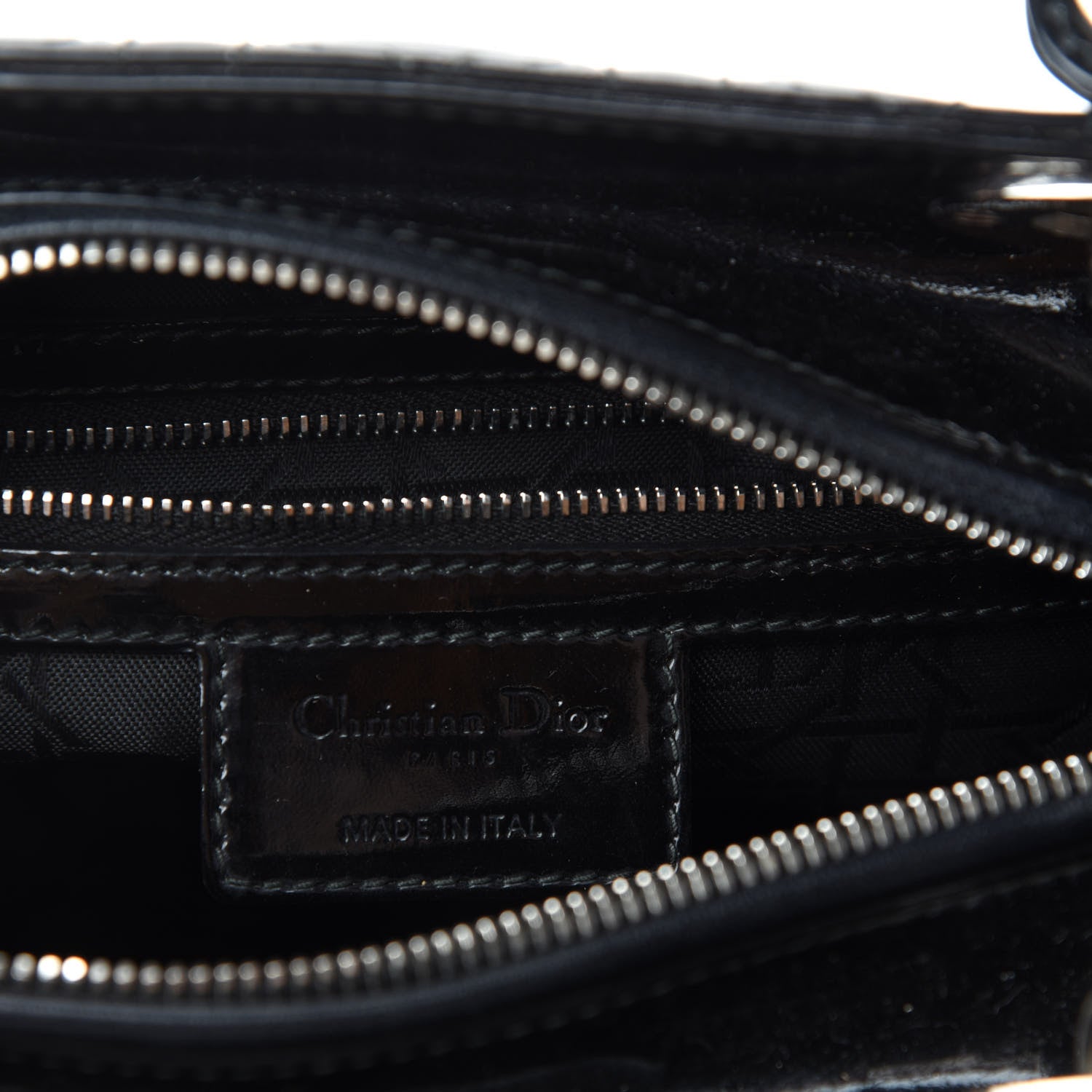 Christian Dior Patent Cannage Medium Lady Dior Black 8 of 10