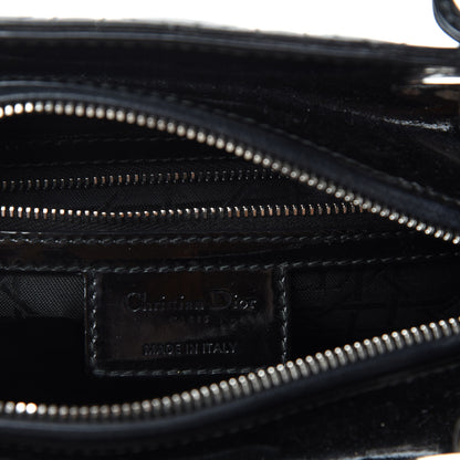 Christian Dior Patent Cannage Medium Lady Dior Black 8 of 10