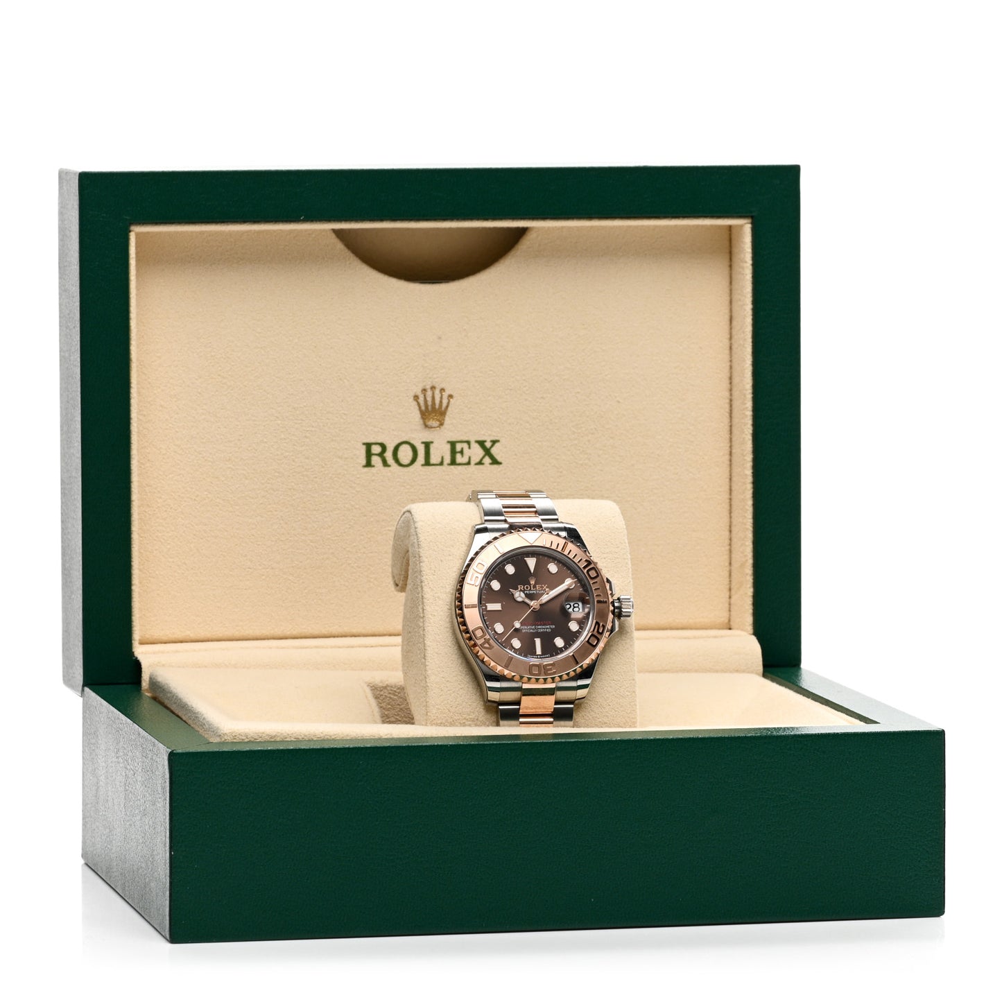 Stainless Steel 18K Everose Gold 37mm Yacht-Master Watch Chocolate 268621
