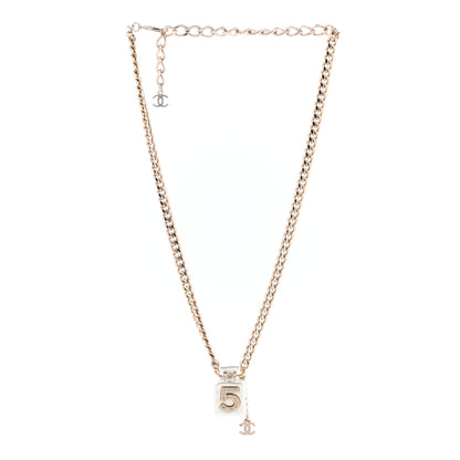 Chanel Resin Crystal CC No 5 Perfume Bottle Necklace 3 of 6