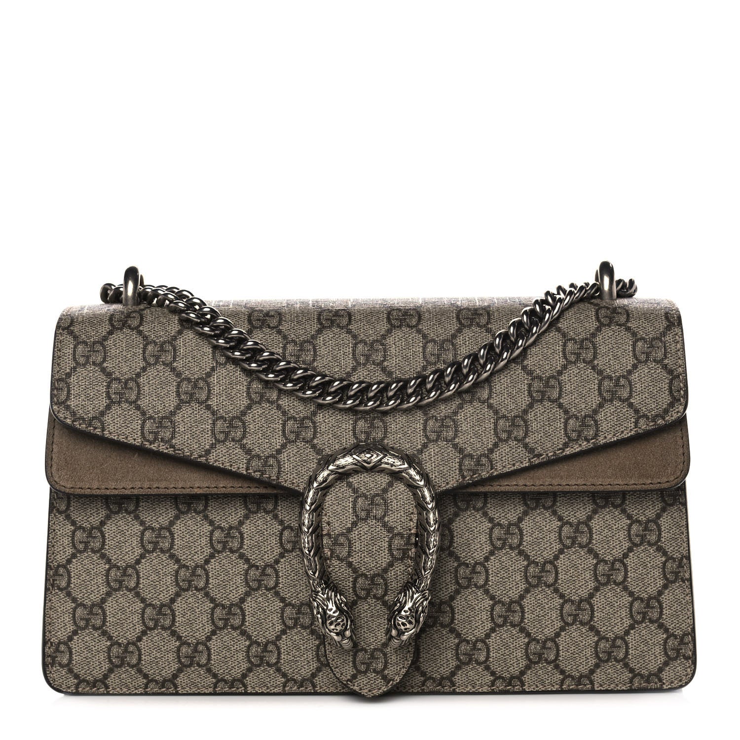 Gucci GG Supreme Monogram Small Dionysus Shoulder Bag Taupe 1 of 13