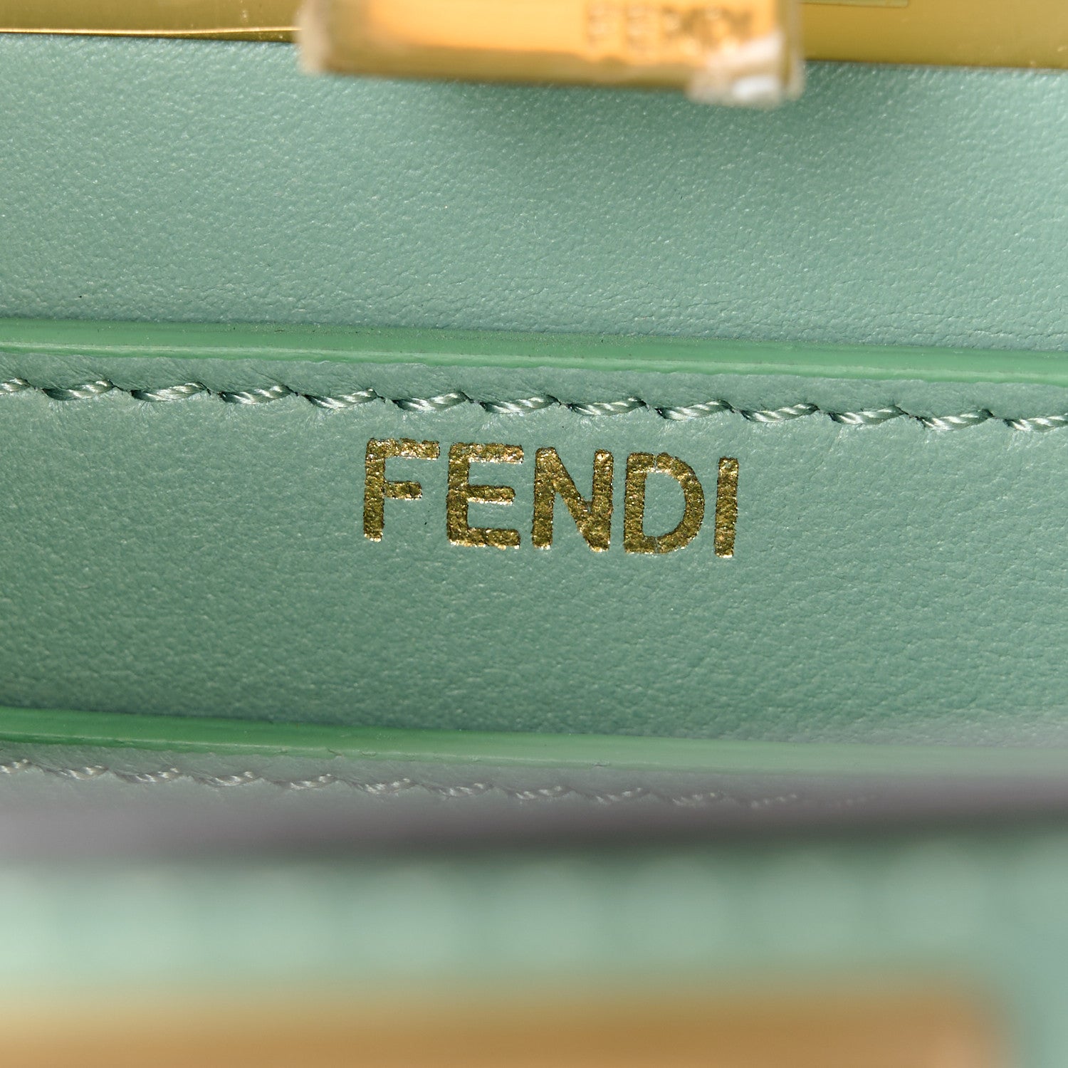 Fendi Shiny Nappa Petite Peekaboo I SEE U Satchel Menta 7 of 12