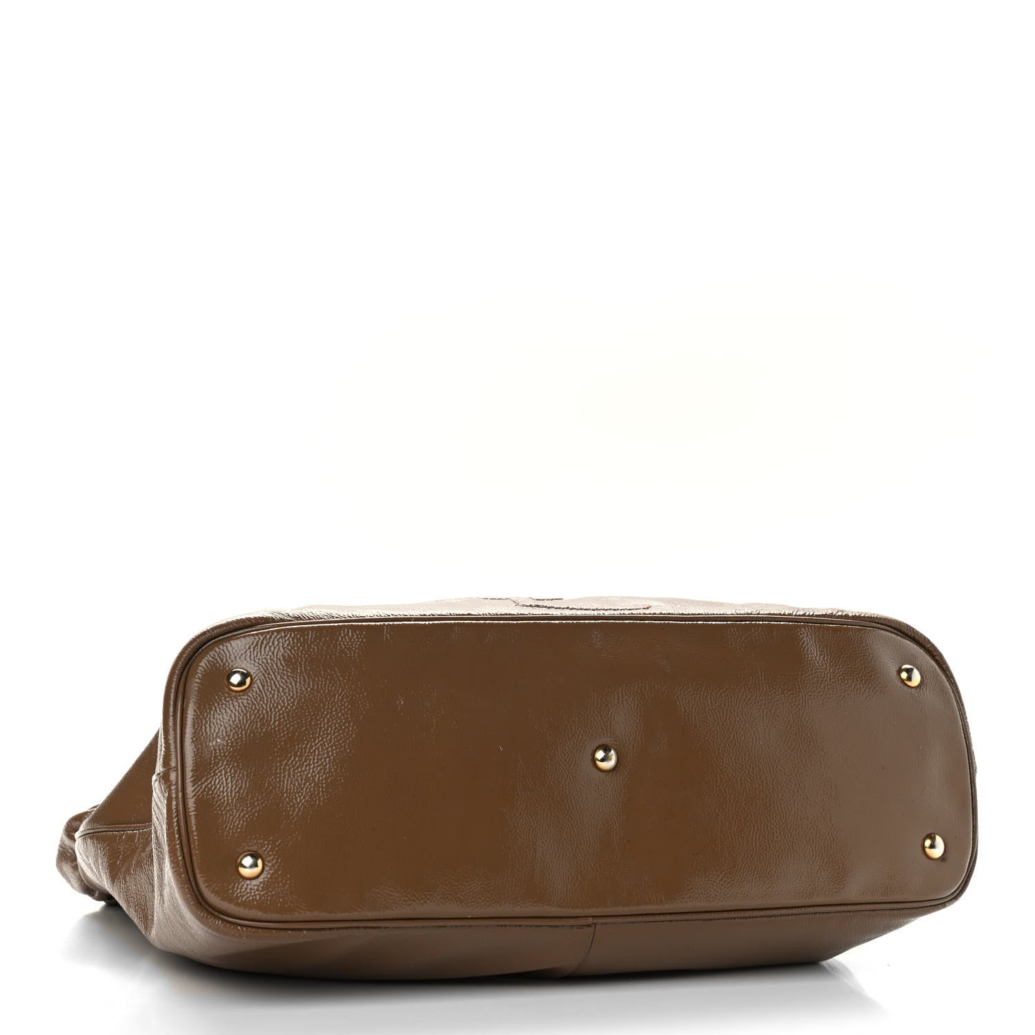 Saint Laurent Patent Calfskin Belle de Jour Cabas Tote Camel 3 of 7