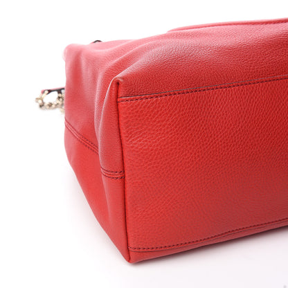 Gucci Pebbled Calfskin Medium Soho Chain Shoulder Bag Tabasco Red 8 of 11