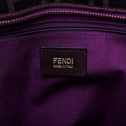 Fendi Zucca Spalmati Clover Lady Bug Roll Tote Tobacco 8 of 11