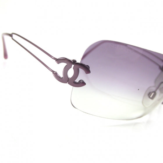 Frameless CC Logo Sunglasses Lavender