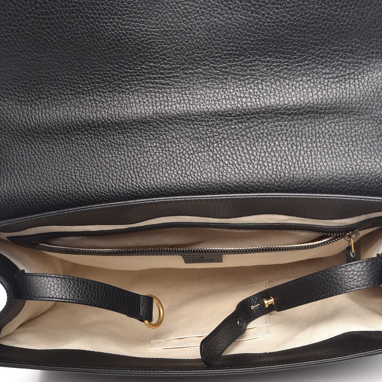 Calfskin GG Marmont Messenger Bag Black