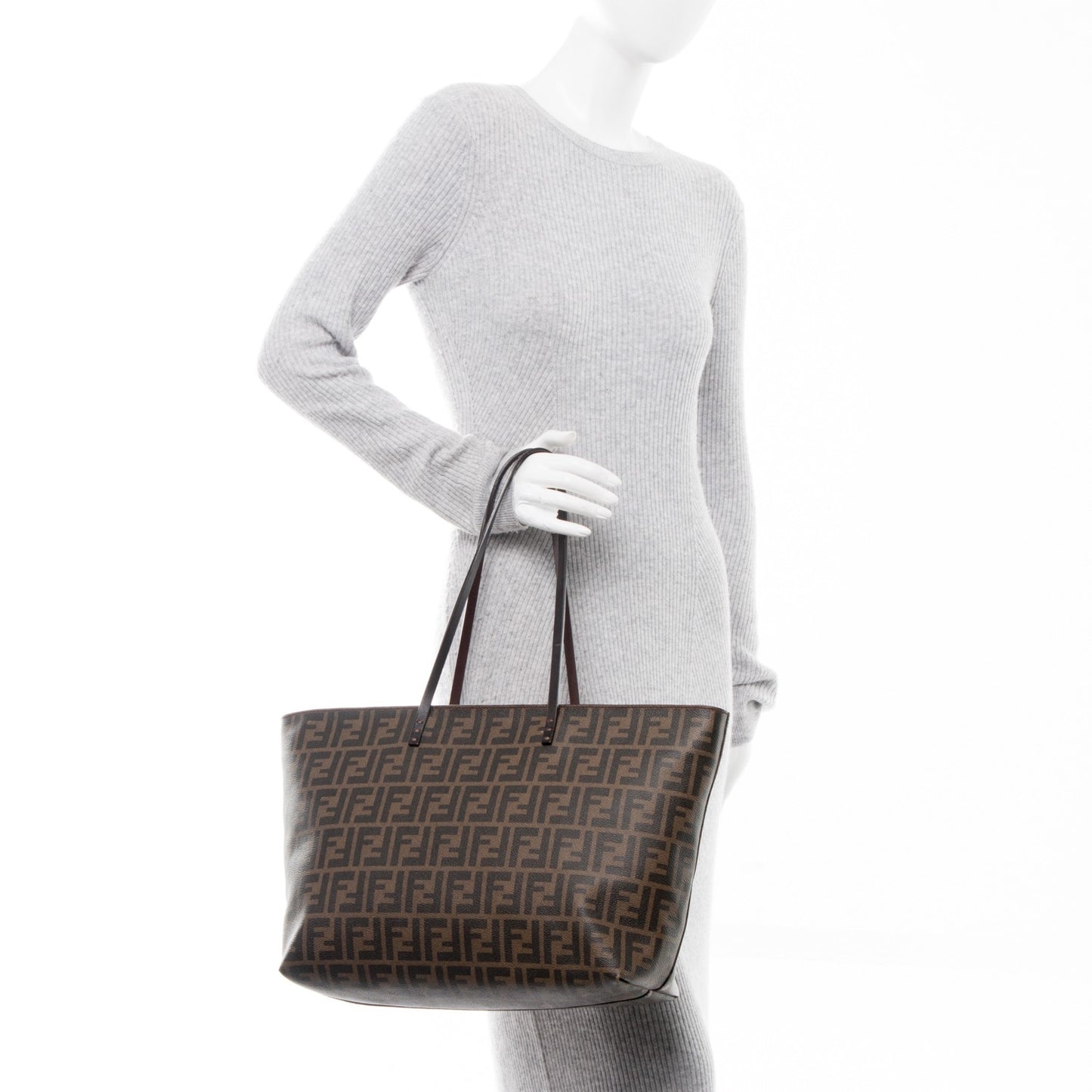 Zucca Spalmati Medium Roll Tote Tobacco Moro