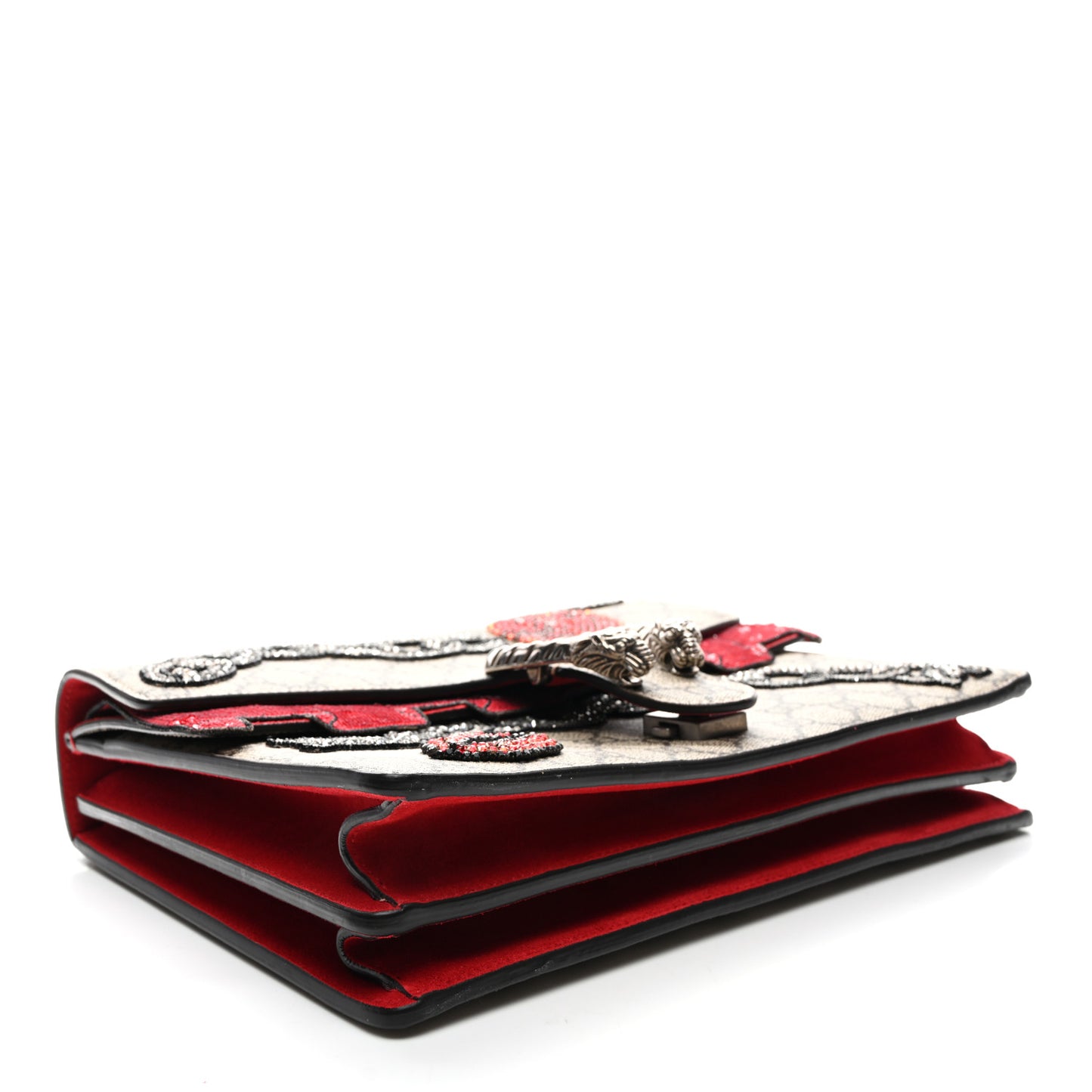 GG Supreme Monogram Embroidered Medium Dionysus Shoulder Bag Beige Multi