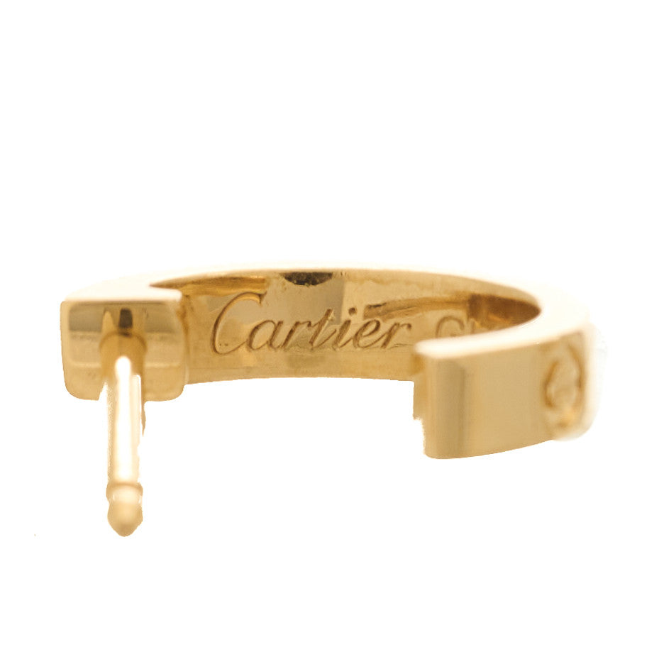 18K Yellow Gold Small LOVE Hoop Earrings