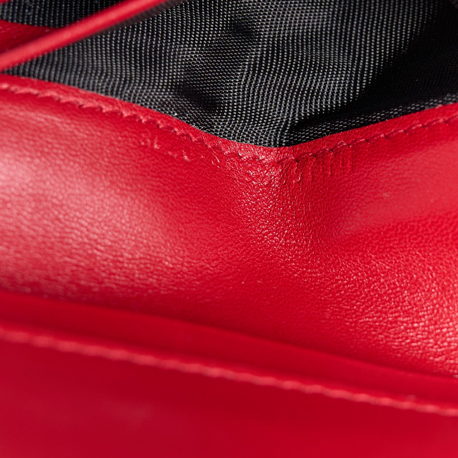 Saint Laurent Lambskin Matelasse Monogram Vicky Tri-Fold Wallet Black 9 of 14