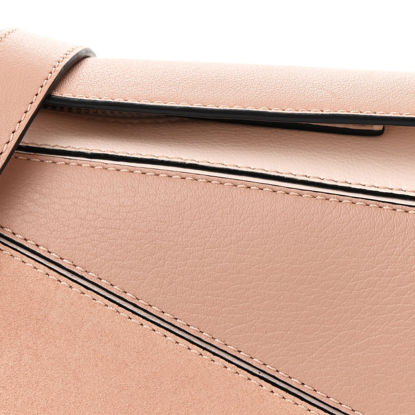 Calfskin Suede Small Puzzle Bag Blush