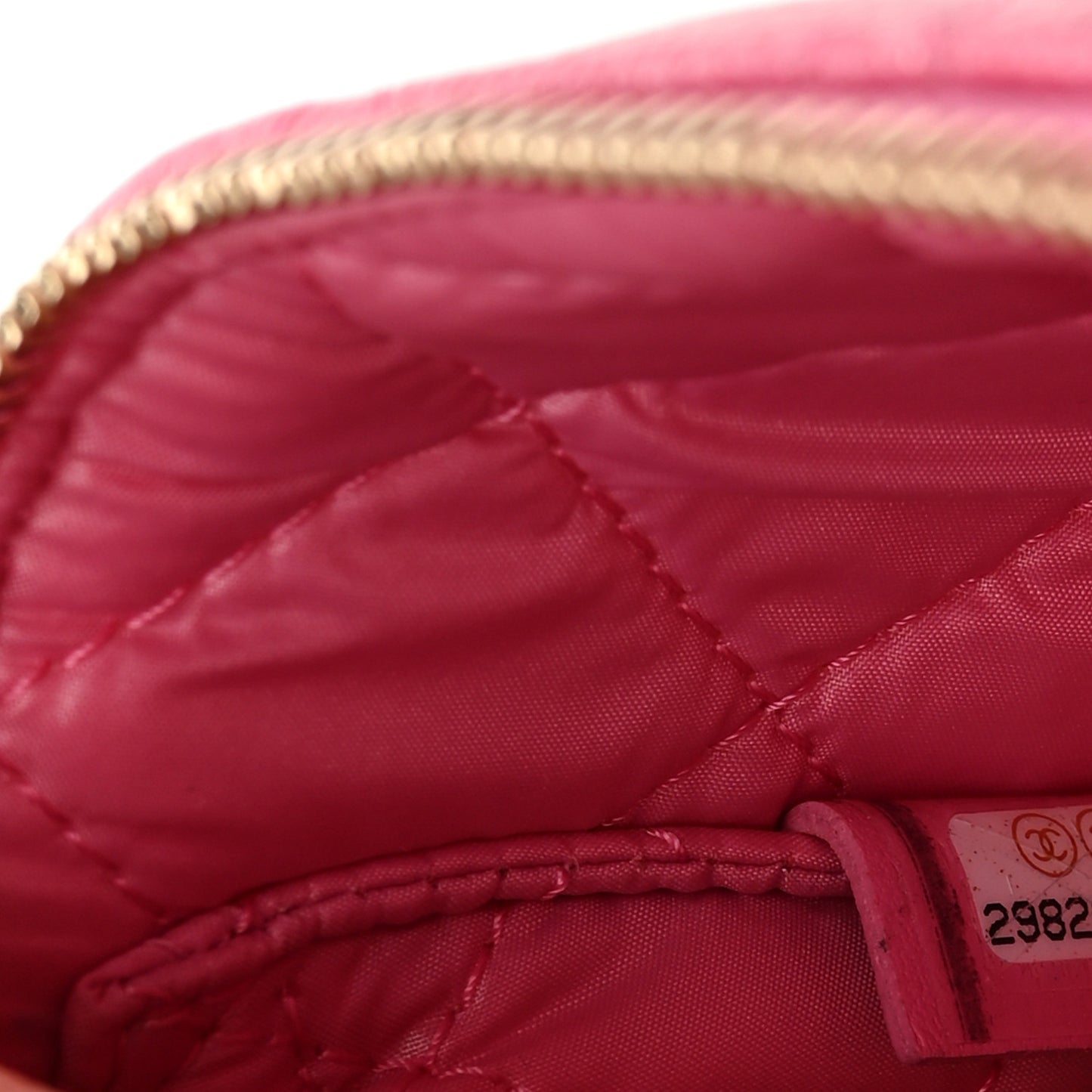 Caviar Quilted Large Vanity Pouch Pink