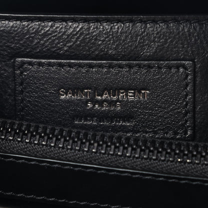 Saint Laurent Calfskin Y Quilted Monogram Small Loulou Chain Satchel Black 7 of 10