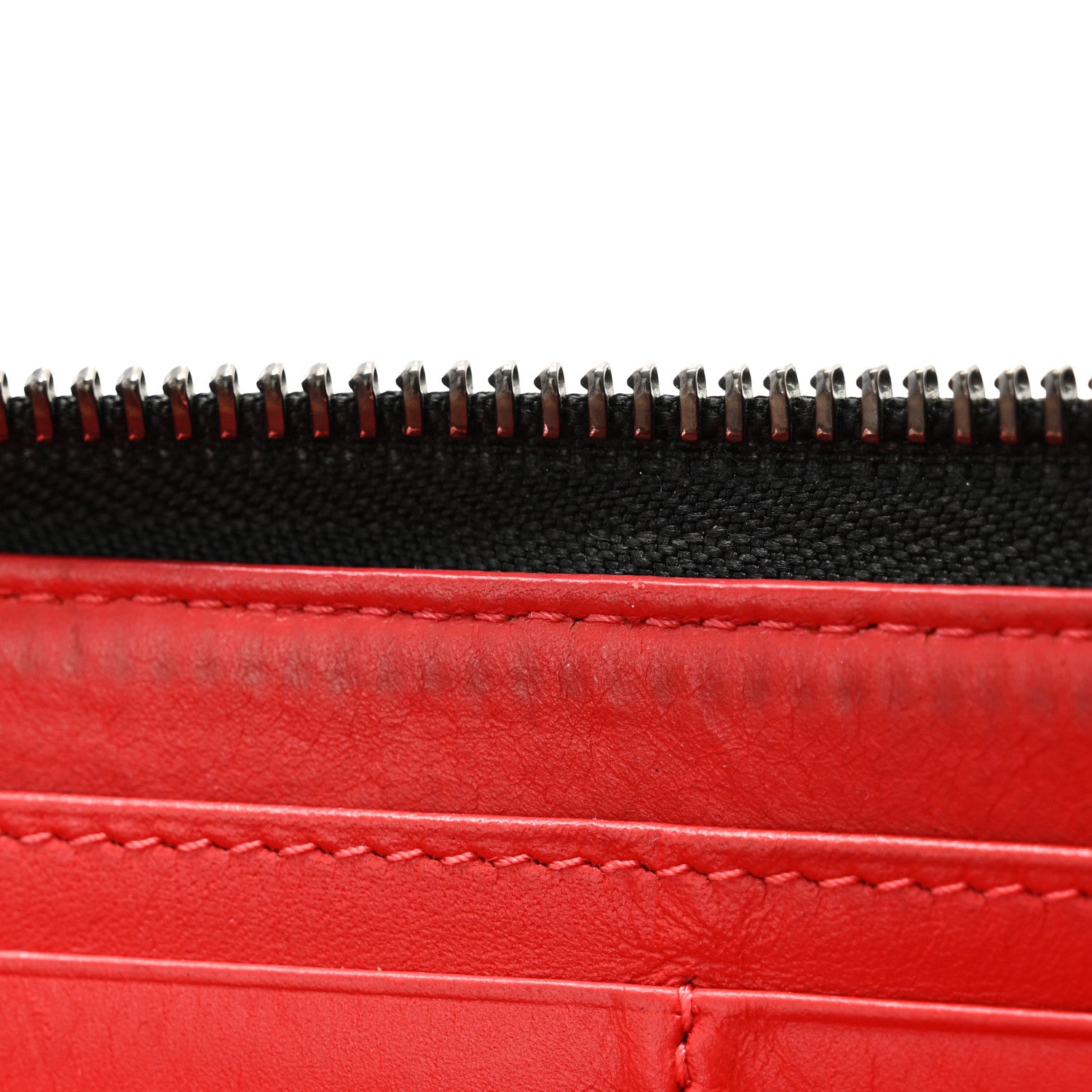 Christian Louboutin Calfskin Panettone Spiked Zip Around Wallet Black 9 of 13