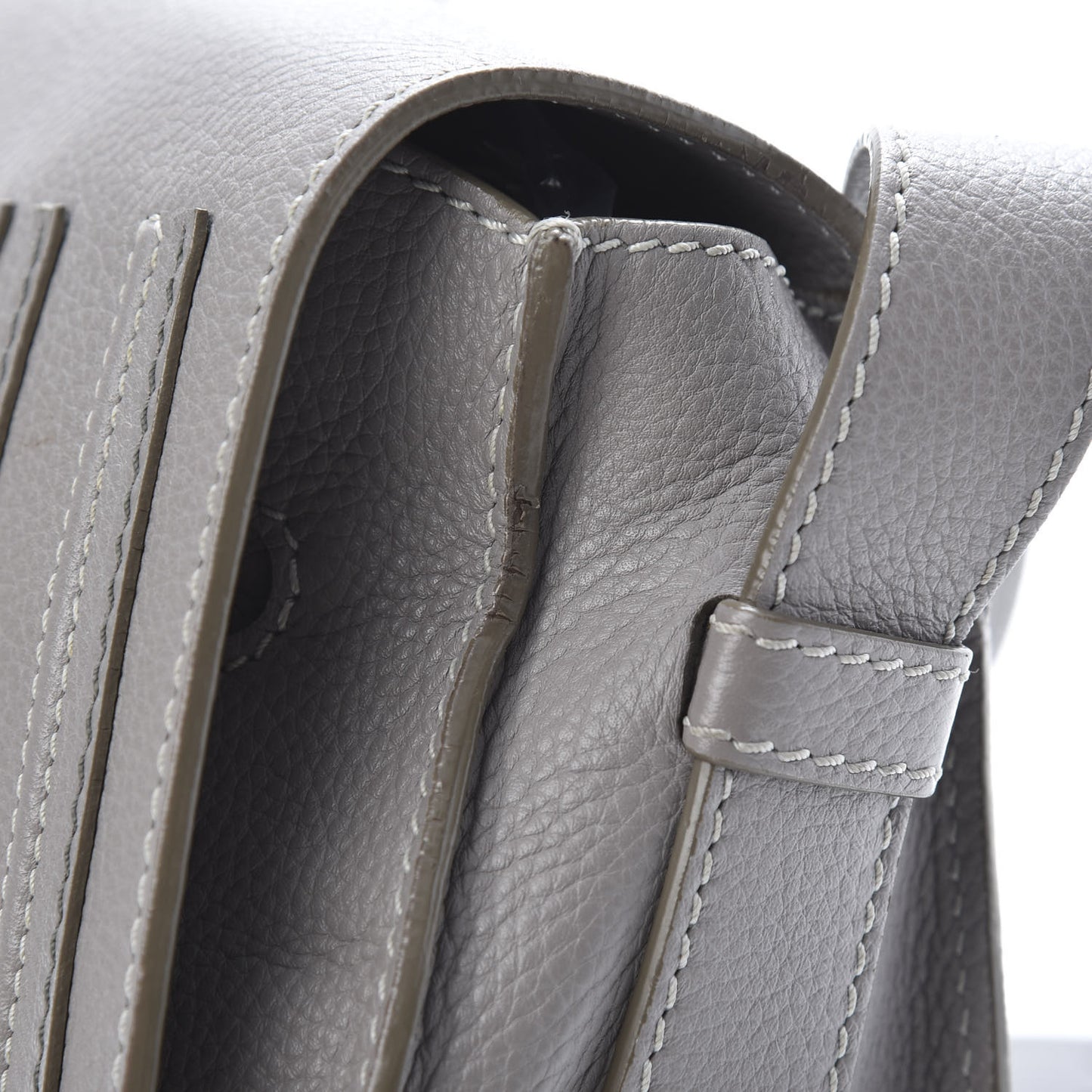 Calfskin Medium Marcie Round Crossbody Bag Cashmere Grey