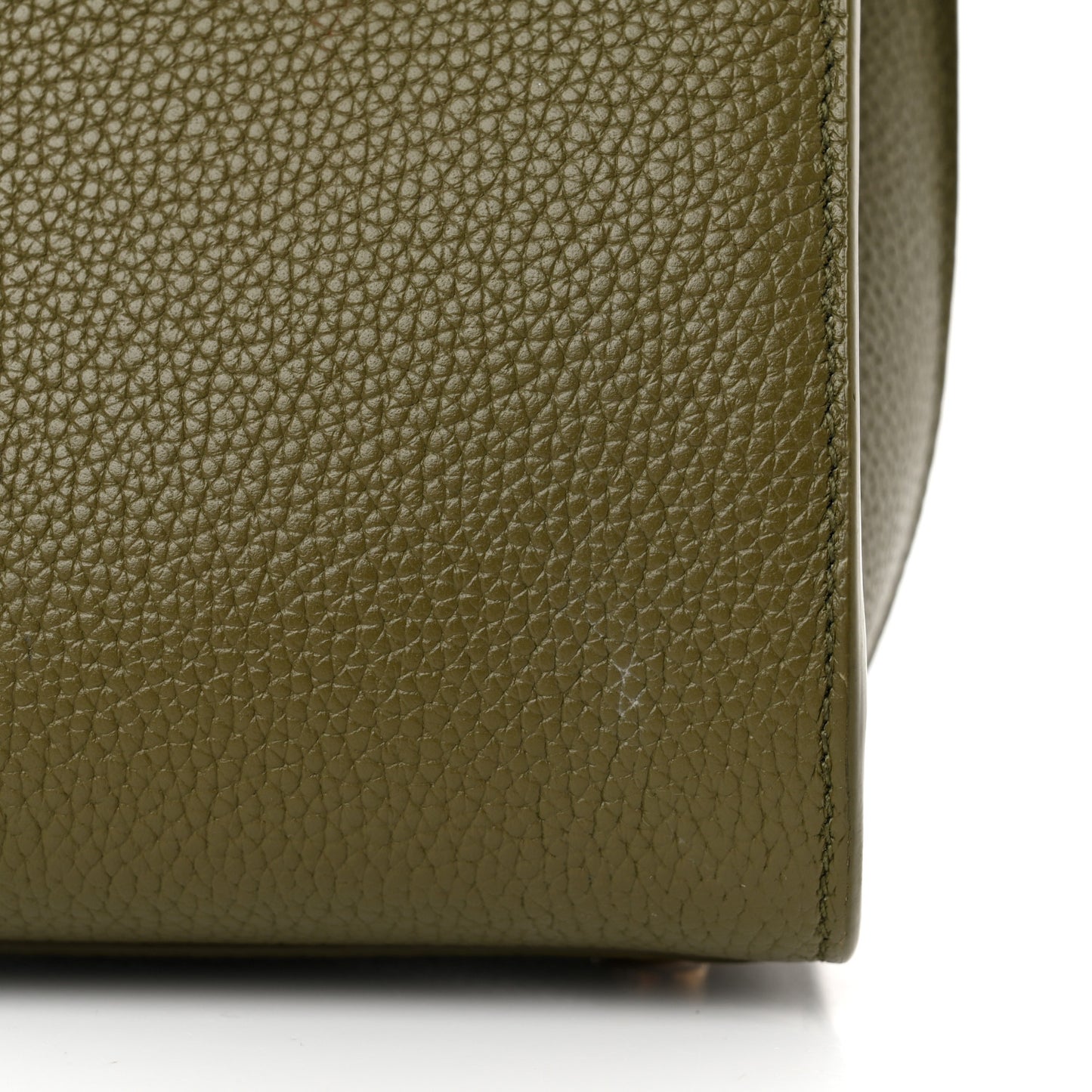 Grained Calfskin Nano Supple Sac De Jour Green