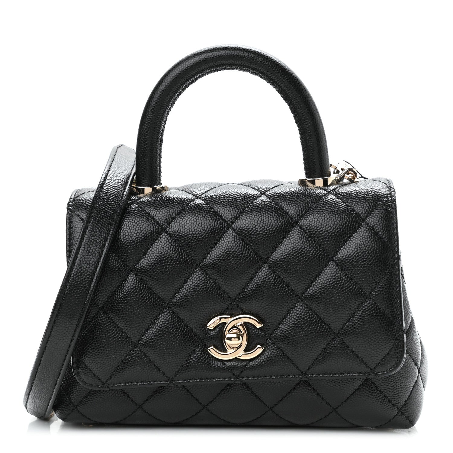Chanel Caviar Quilted Extra Mini Coco Handle Flap Black 1 of 9