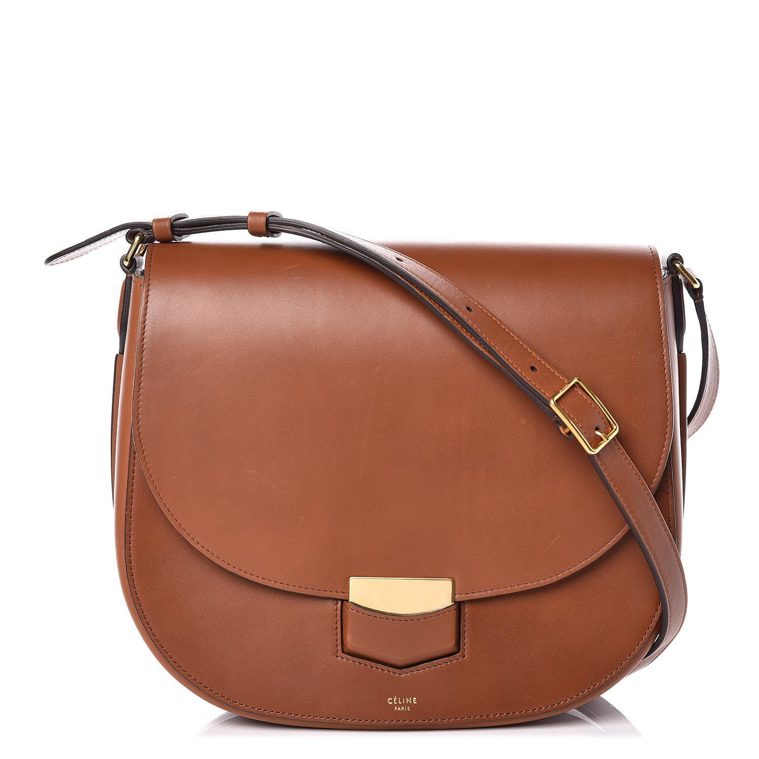 Celine Supersoft Calfskin Medium Trotteur Caramel 1 of 11