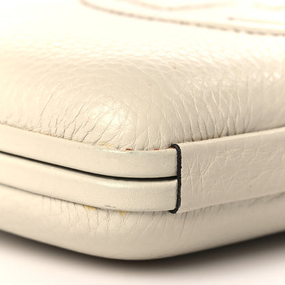 Gucci Pebbled Calfskin Soho Hard Case Clutch White 7 of 9