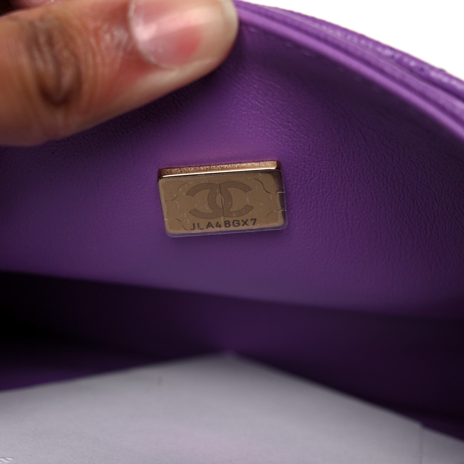 Chanel Caviar Quilted Small Double Flap Purple 7 of 10