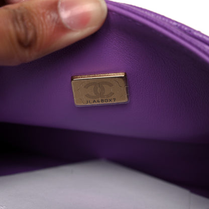 Chanel Caviar Quilted Small Double Flap Purple 7 of 10