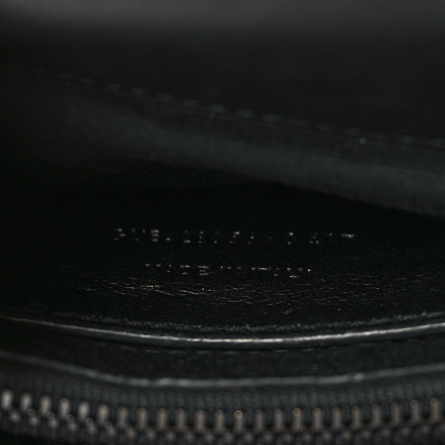 Sheepskin Matelasse Chevron Monogram Monochrome Medium College Bag Black