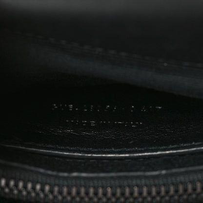 Saint Laurent Sheepskin Matelasse Chevron Monogram Monochrome Medium College Bag Black 7 of 11
